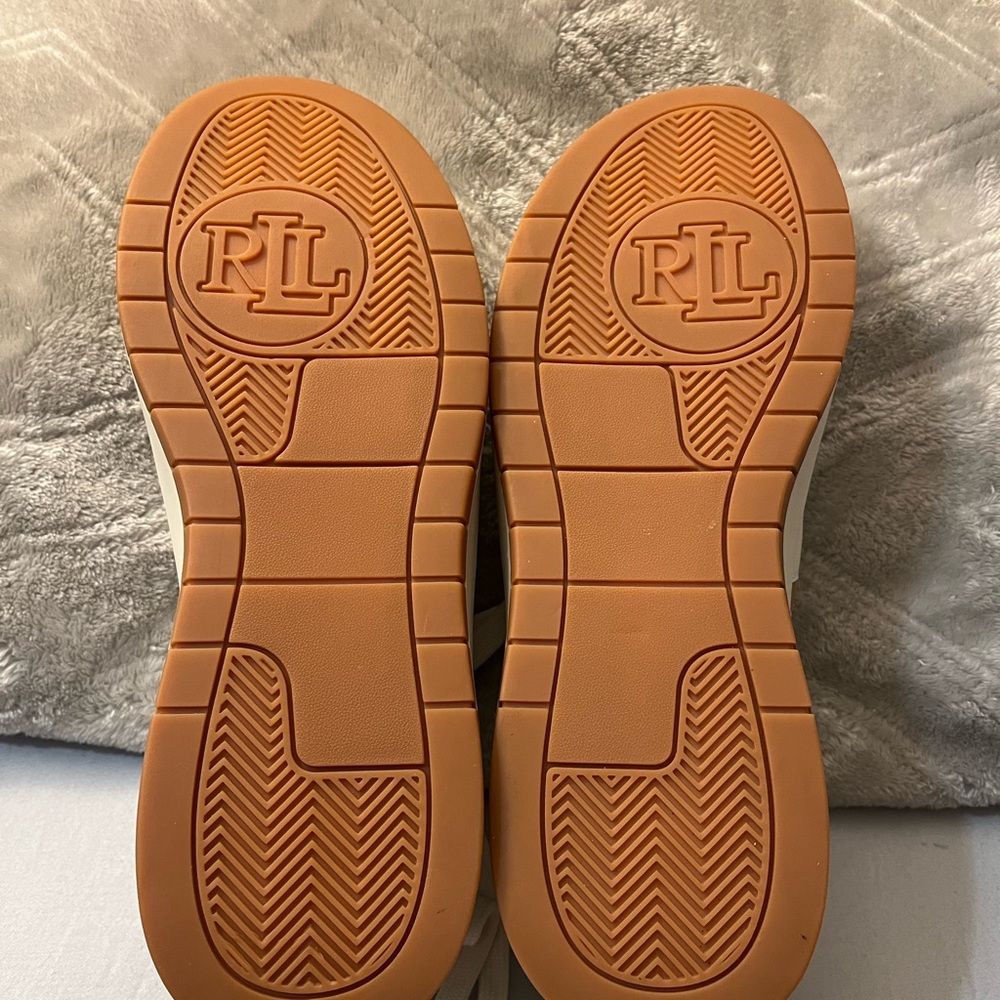 Ralph Lauren Double RL Women's Sneakers - Tan Soles